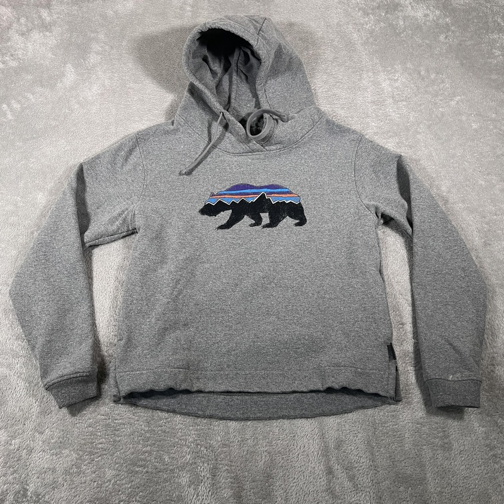 Patagonia‎ Uprisal Bear Hoodie Womens XS Gray Pullover Sweatshirt
